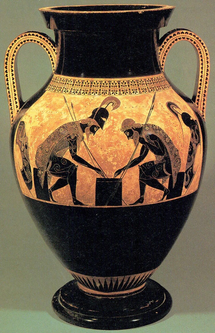 Exekias, Ajax and Achilles Playing a Board Game , 540-530 BCE, Greece