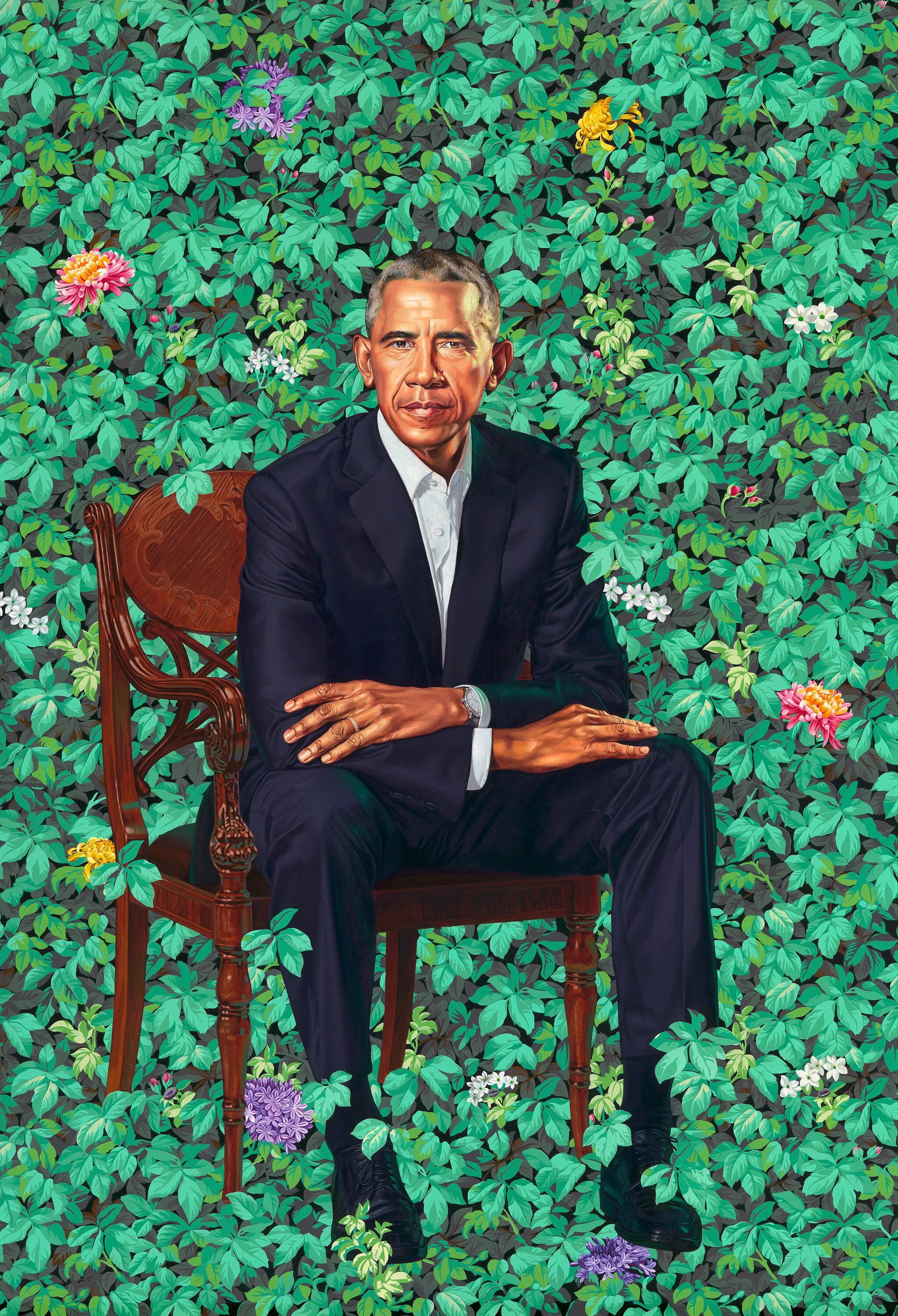 Barack Obama by Kehinde Wiley, 2018