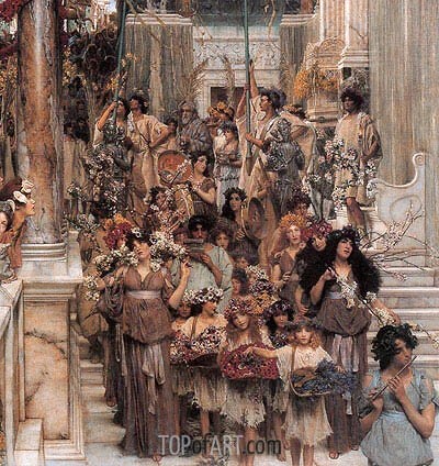 Spring, Lawrence Alma-Tadema (detail)